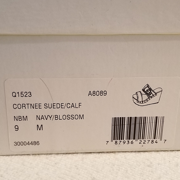 COACH Cortnee Platform Sandals - Navy/Blossom - Picture 11 of 11